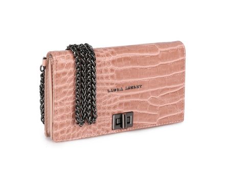 Women s Handbag Laura Ashley DUTHIE-CROCO-POWDER Pink 19 x 11 x 3 cm Online now