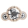 Wall Clock DKD Home Decor Black Natural MDF Wood Gears 70 x 4 x 45 cm on Sale