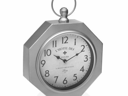 Wall Clock Versa GY Metal (28 x 8 x 40 cm) Discount