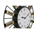 Wall Clock DKD Home Decor 40 x 6,4 x 40 cm Crystal Silver Golden Iron (2 Units) Hot on Sale