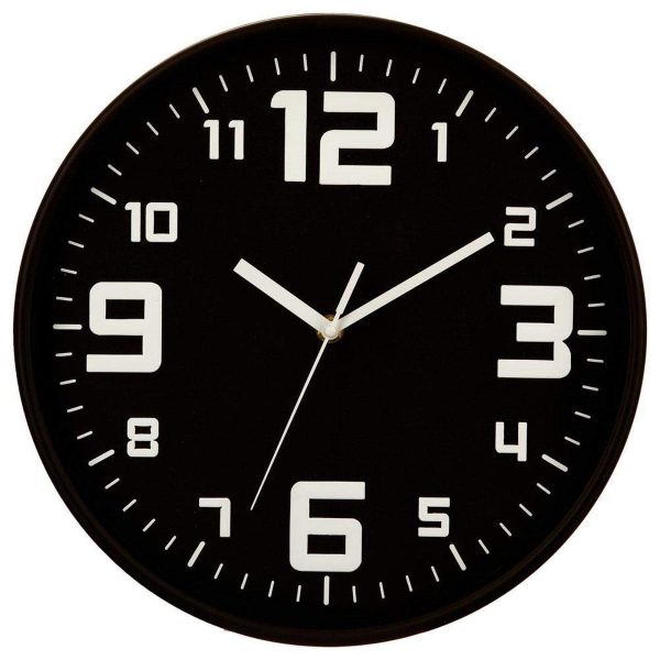 Wall Clock 5five Simply Smart Black polypropylene Ø 30 cm Supply