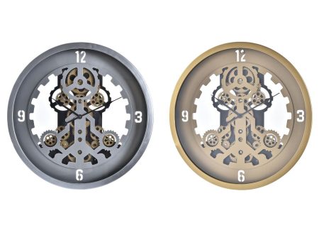 Wall Clock DKD Home Decor Golden Silver Crystal Iron 50 x 8 x 50 cm (3 Units) (2 Units) Sale