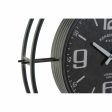 Wall Clock DKD Home Decor Black Crystal Iron 64 x 9 x 73 cm Online Hot Sale