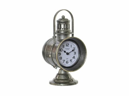 Table clock DKD Home Decor 13,3 x 18 x 28,5 cm Crystal Grey Iron For Cheap