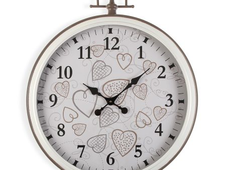 Wall Clock Versa Cozy Hearts Metal (5 x 73,5 x 60 cm) Online now