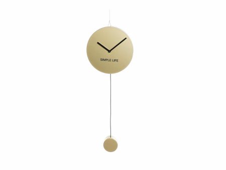 Wall Clock DKD Home Decor Golden Iron Plastic Pendulum 22 x 5,5 x 60 cm Hot on Sale