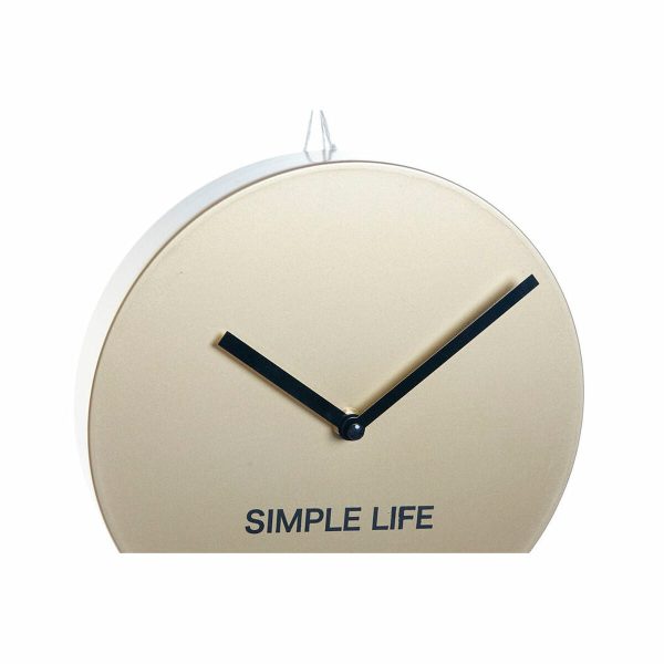 Wall Clock DKD Home Decor Golden Iron Plastic Pendulum 22 x 5,5 x 60 cm Hot on Sale