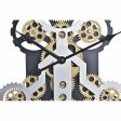 Wall Clock DKD Home Decor Golden Silver Crystal Iron 50 x 8 x 50 cm (3 Units) (2 Units) Sale