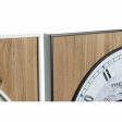 Wall Clock DKD Home Decor Black White Iron Vintage 60 x 4,5 x 60 cm MDF Wood World Map (2 Units) Online now