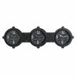 Wall Clock DKD Home Decor Crystal Black Iron (58 x 6.5 x 18 cm) Online now