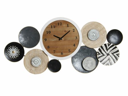 Wall Clock DKD Home Decor Metal Wood (105.4 x 6.5 x 51.5 cm) Discount