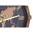 Wall Clock DKD Home Decor Golden Silver Crystal Iron World Map 42 x 8,5 x 54 cm (2 Units) Sale