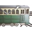 Wall Clock DKD Home Decor 49,5 x 3,5 x 48 cm Metal Green Yellow Vintage Train (2 Units) Online