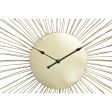 Wall Clock DKD Home Decor Flower Golden Metal (57 x 4 x 57 cm) Fashion