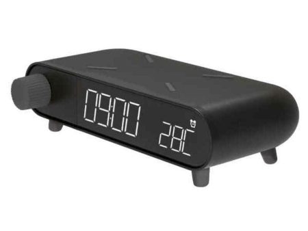 Alarm Clock KSIX Wireless loading Black Supply