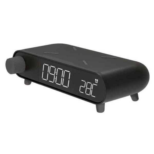 Alarm Clock KSIX Wireless loading Black Supply