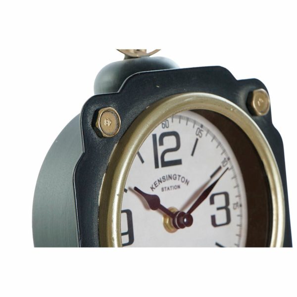 Table clock DKD Home Decor Black Golden Crystal Iron Vintage 15,5 x 8,5 x 32 cm Online Hot Sale