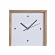 Wall Clock DKD Home Decor White Brown Wood Aluminium Houses Urban 20 x 4 x 30 cm Cheap