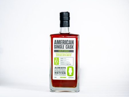 American Single Cask 100% Rye Whiskey from Heritage Distilling Co. Cask #0004 Online Sale