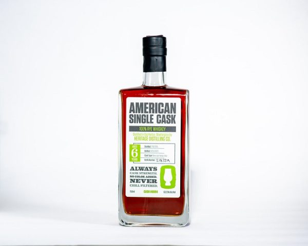 American Single Cask 100% Rye Whiskey from Heritage Distilling Co. Cask #0004 Online Sale